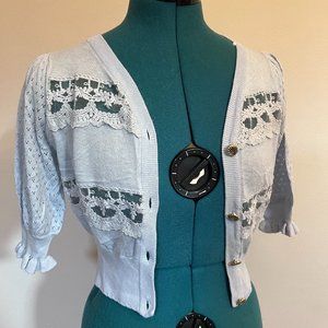 LIZ LISA Sailor Mermaid Cardigan Baby Blue - Size Small